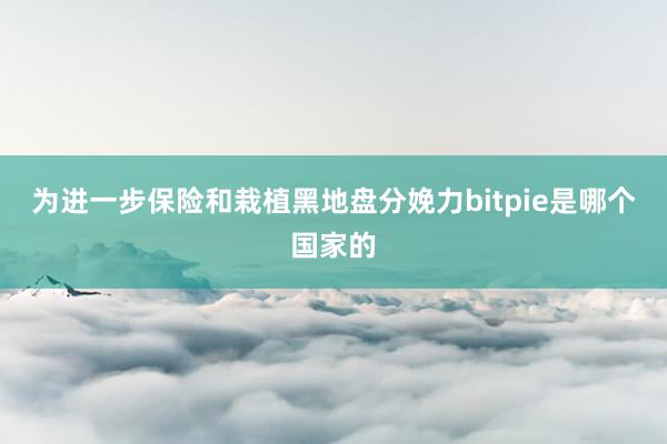 为进一步保险和栽植黑地盘分娩力bitpie是哪个国家的