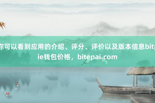 你可以看到应用的介绍、评分、评价以及版本信息bitpie钱包价格，bitepai.com