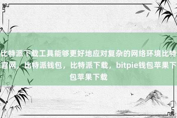 比特派下载工具能够更好地应对复杂的网络环境比特派官网，比特派钱包，比特派下载，bitpie钱包苹果下载