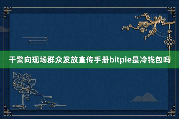 干警向现场群众发放宣传手册bitpie是冷钱包吗