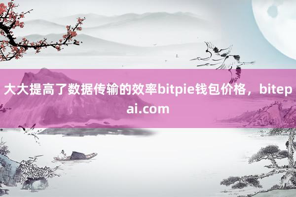 大大提高了数据传输的效率bitpie钱包价格，bitepai.com