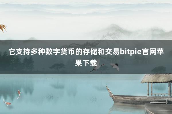 它支持多种数字货币的存储和交易bitpie官网苹果下载