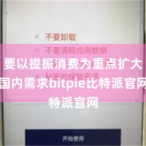 要以提振消费为重点扩大国内需求bitpie比特派官网