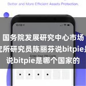 国务院发展研究中心市场经济研究所研究员陈丽芬说bitpie是哪个国家的