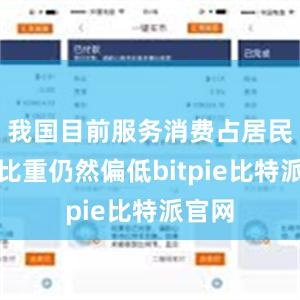 我国目前服务消费占居民消费比重仍然偏低bitpie比特派官网